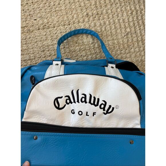 Vintage Callaway leather embroidered Golf Carry On Bag With Shoe compartment - Picture 5 of 9